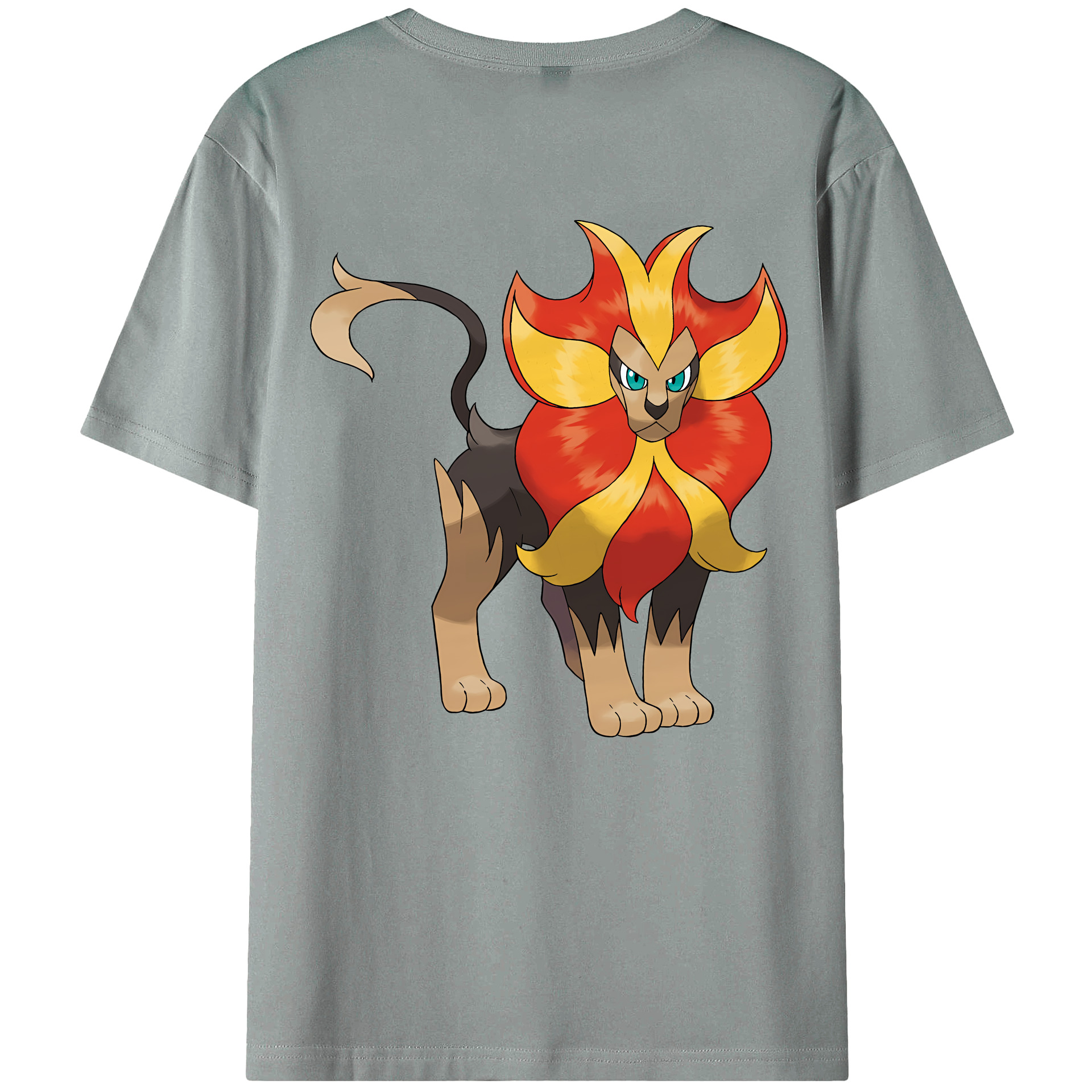 （画像用） ポケットモンスター Pokémon 綿100％ メンズ半袖Tシャツ（バックプリント） 通気性